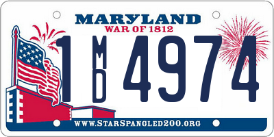 MD license plate 1MD4974