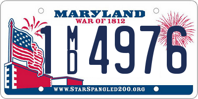 MD license plate 1MD4976