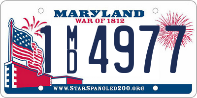 MD license plate 1MD4977