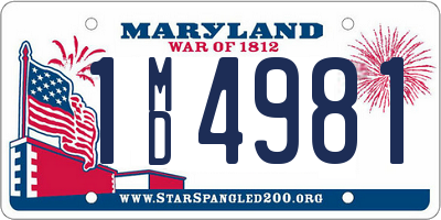 MD license plate 1MD4981