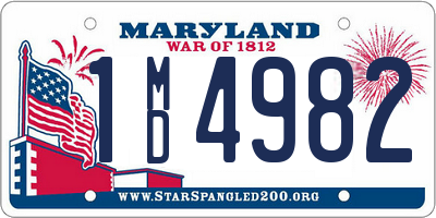 MD license plate 1MD4982