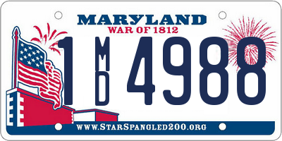 MD license plate 1MD4988