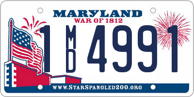 MD license plate 1MD4991