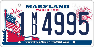 MD license plate 1MD4995