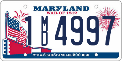 MD license plate 1MD4997