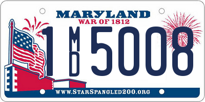 MD license plate 1MD5008