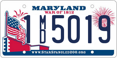 MD license plate 1MD5019