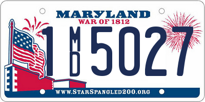 MD license plate 1MD5027