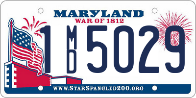 MD license plate 1MD5029