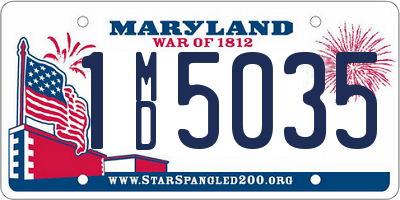 MD license plate 1MD5035