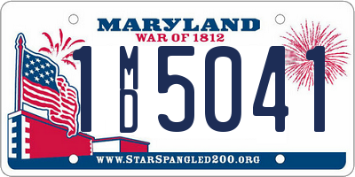 MD license plate 1MD5041