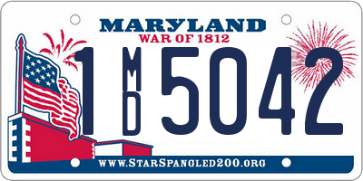 MD license plate 1MD5042