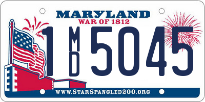 MD license plate 1MD5045