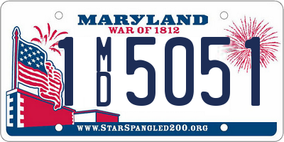 MD license plate 1MD5051