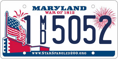 MD license plate 1MD5052