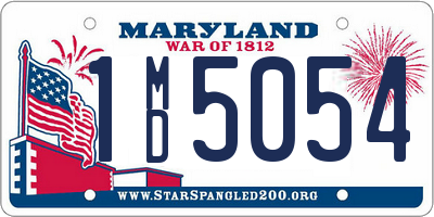 MD license plate 1MD5054