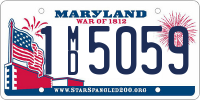 MD license plate 1MD5059