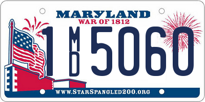 MD license plate 1MD5060