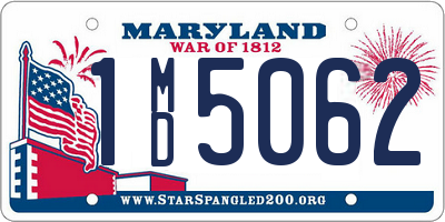 MD license plate 1MD5062