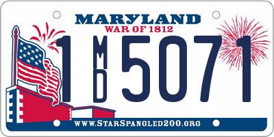 MD license plate 1MD5071