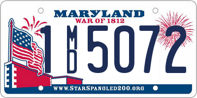 MD license plate 1MD5072