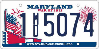 MD license plate 1MD5074