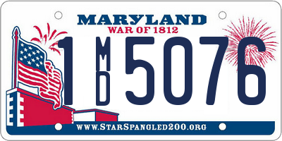 MD license plate 1MD5076