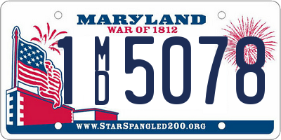 MD license plate 1MD5078