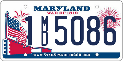 MD license plate 1MD5086