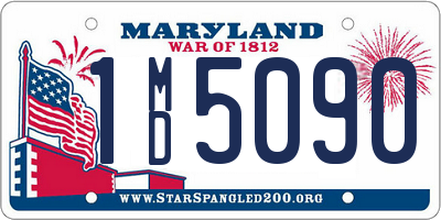 MD license plate 1MD5090