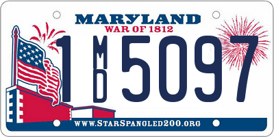 MD license plate 1MD5097