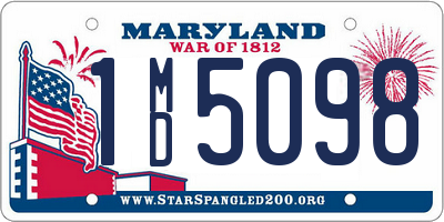 MD license plate 1MD5098