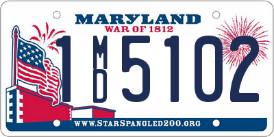 MD license plate 1MD5102