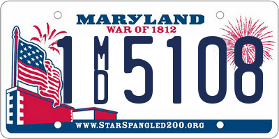 MD license plate 1MD5108