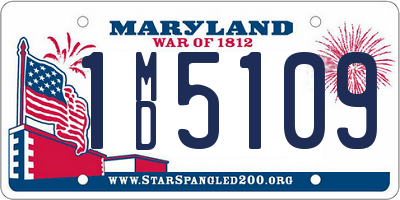 MD license plate 1MD5109