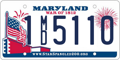 MD license plate 1MD5110