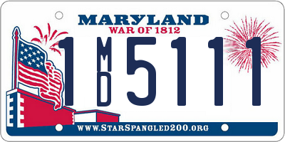 MD license plate 1MD5111