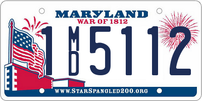 MD license plate 1MD5112