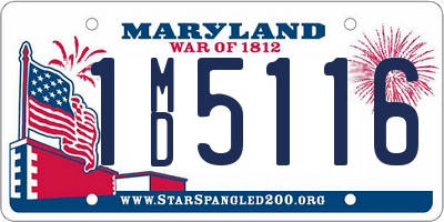 MD license plate 1MD5116