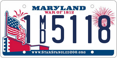 MD license plate 1MD5118