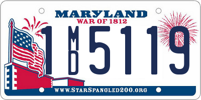 MD license plate 1MD5119