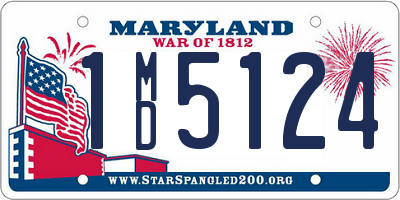 MD license plate 1MD5124