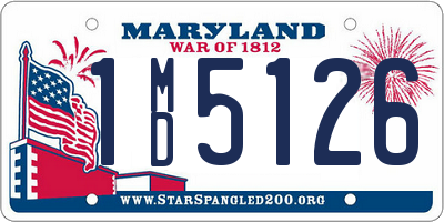 MD license plate 1MD5126