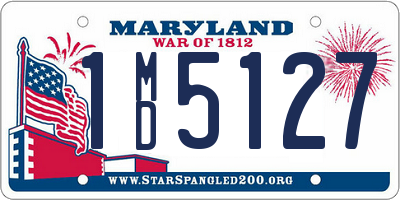 MD license plate 1MD5127