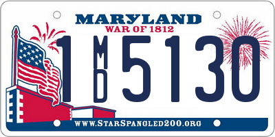 MD license plate 1MD5130