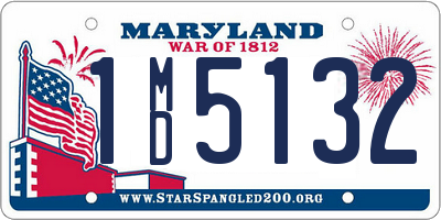 MD license plate 1MD5132