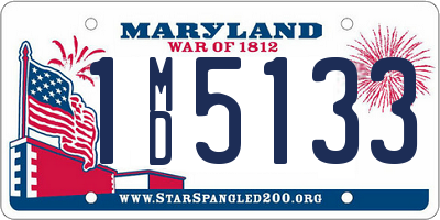 MD license plate 1MD5133