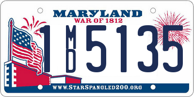 MD license plate 1MD5135