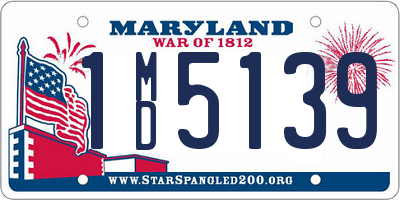MD license plate 1MD5139