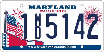 MD license plate 1MD5142